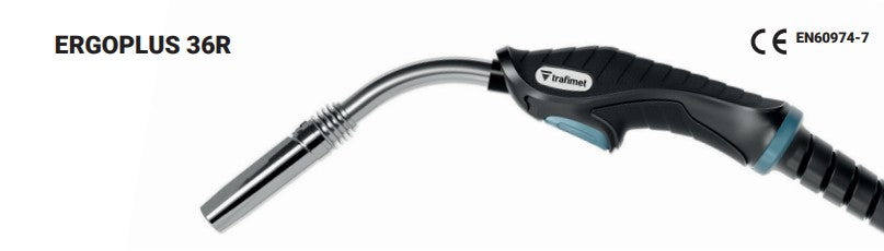 TRAFIMET BINZEL STYLE ERGOPLUS 36 ROTATABLE 45 DEG MIG GUN 5M EURO