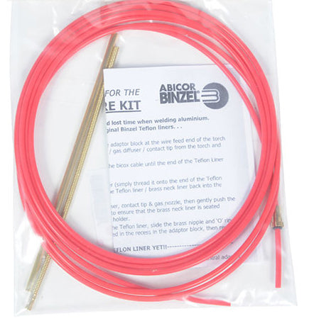 BINZEL ALUMINIUM MIG LINER KIT 1.0/1.2MM (4 MTR)