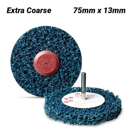 3M MOUNTED CLEAN AND STRIP BLUE 75MM X 13 X 6