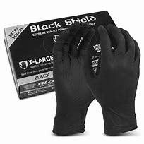 MAXISAFE BLACK SHIELD DISPOSABLE HEAVY DUTY NITRILE GLOVES (XLARGE) BOX=100