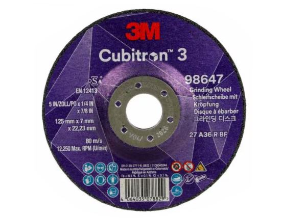 3M CUBITRON III 125MM X 7 X 22.23 GRINDING WHEEL 98647