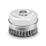 BORDO CUP BRUSH TKC 0.8MM 125MM M14 WITH BRIDLE 6500 RPM
