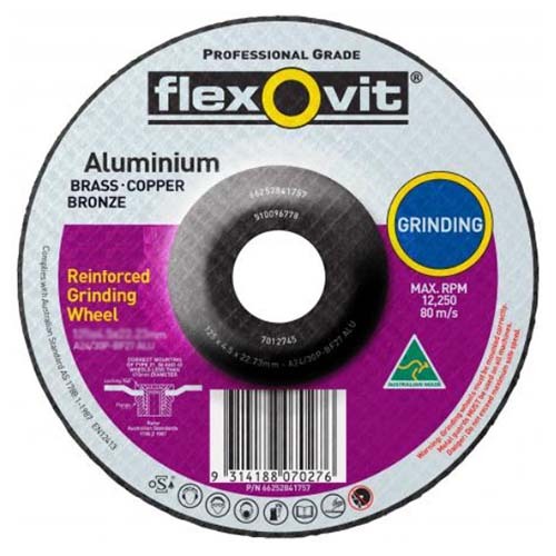 FLEXOVIT 125 X 6.8MM ALUMINIUM GRINDING DISC 7012768