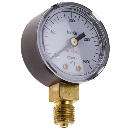 TESUCO PRESSURE GUAGE 0-1600 OXYGEN