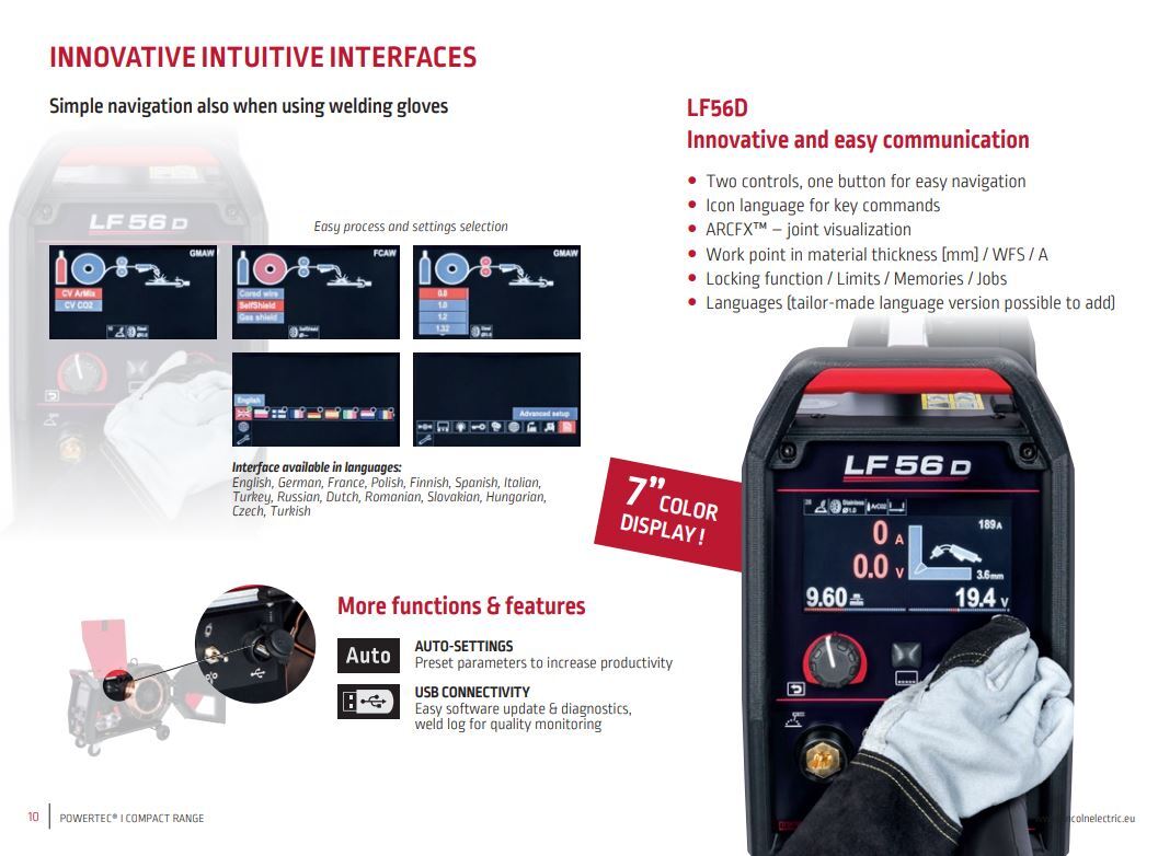 LINCOLN POWERTEC I500SLF-56D DIGITAL PACKAGE