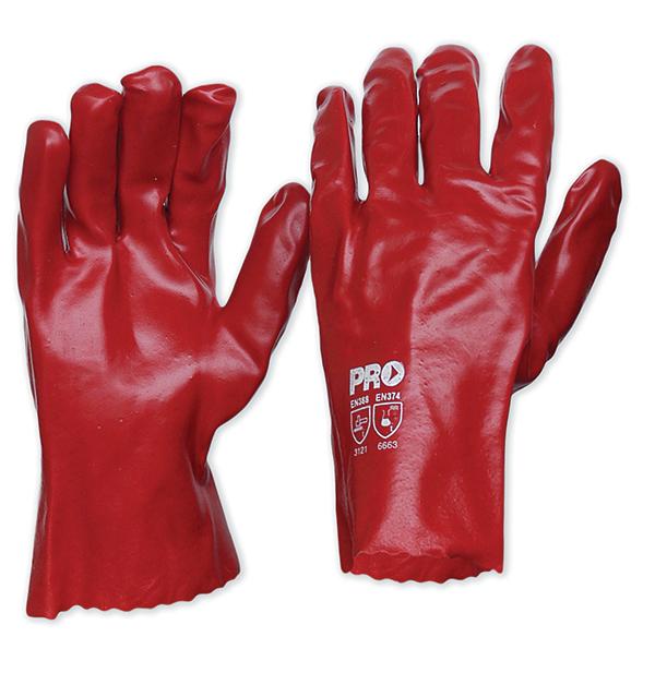 PROCHOICE PRO CHOICE PVC GLOVES - RED 27CM
