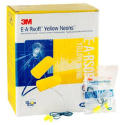 3M E-A-RSOFT YELLOW NEONS METAL-DETECT CORDED EAR PLUGS BOX=200