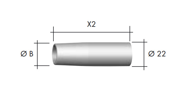 BINZEL NOZZLE CON 13MM ABIMIG 255