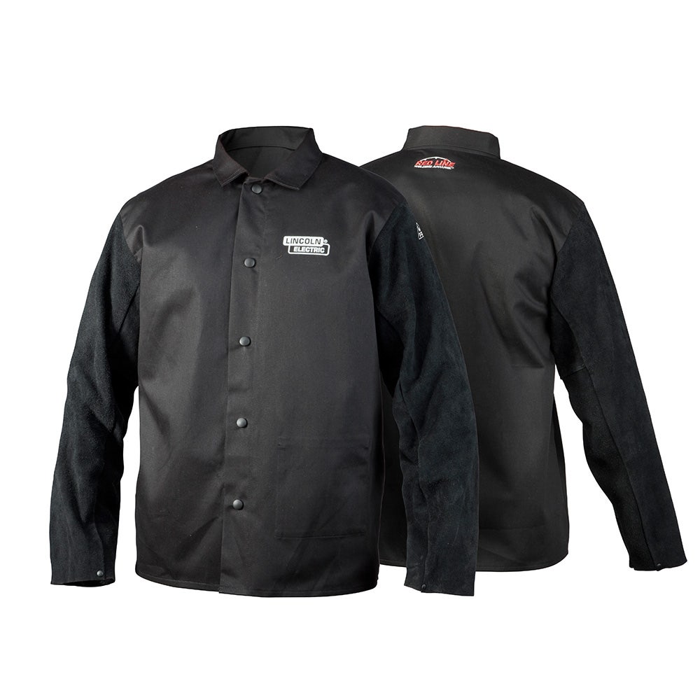LINCOLN REDLINE TRADITIONAL FR SPLIT LEATHER SLEEVED JACKET - (2XL)