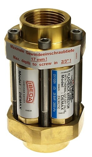 TESUCO FLASHBACK ARRESTOR OXYGEN DEMAX 5 MAN RH FEMALE