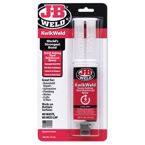 JB WELD KWIKWELD 6 MIN EPOXY SYRINGE