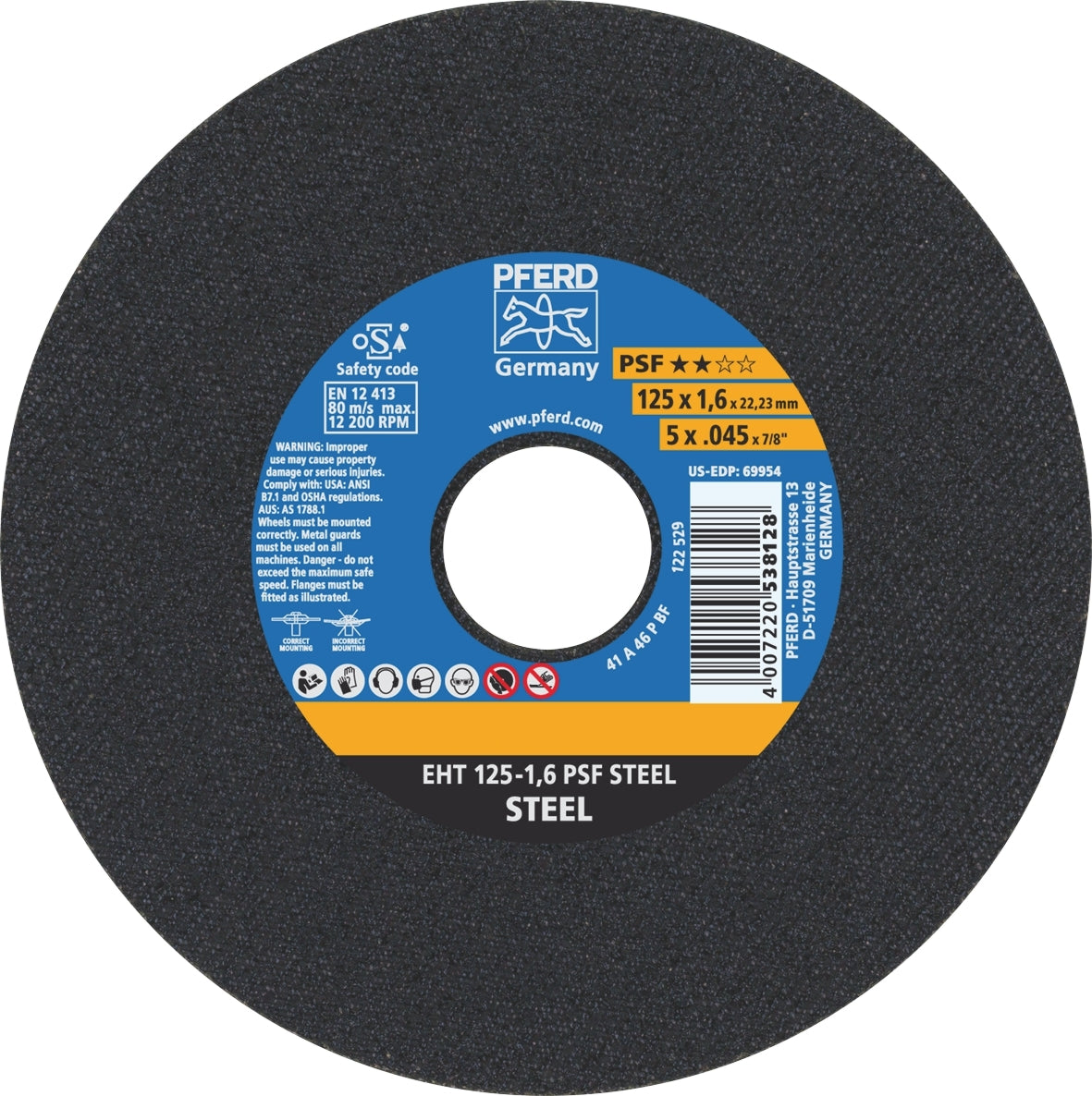 PFERD 125MM X 1.6 CUT OFF DISCS