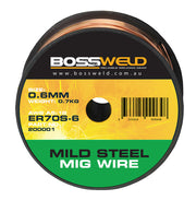 BOSSWELD 0.6MM MINI SPOOL MILD STEEL MIG WIRE - (0.7KG ROLL)