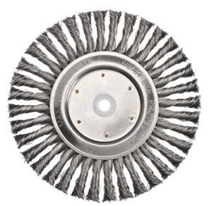 BORDO 125MM STANLESS TWIST KNOT WIRE WHEEL 22MM BORE FLAT