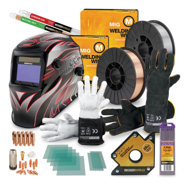 BOSSWELD M/S/T 200X4 AC/DC 4 IN 1 MULTI PROCESS WELDER BUNDLE