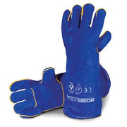 BOSSWELD BLUE GAUNTLET WELDING GLOVES