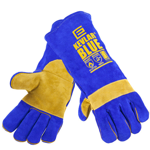 ELLIOTTS BLUE AND GOLD WELDING GLOVES KEVLAR 300RKB