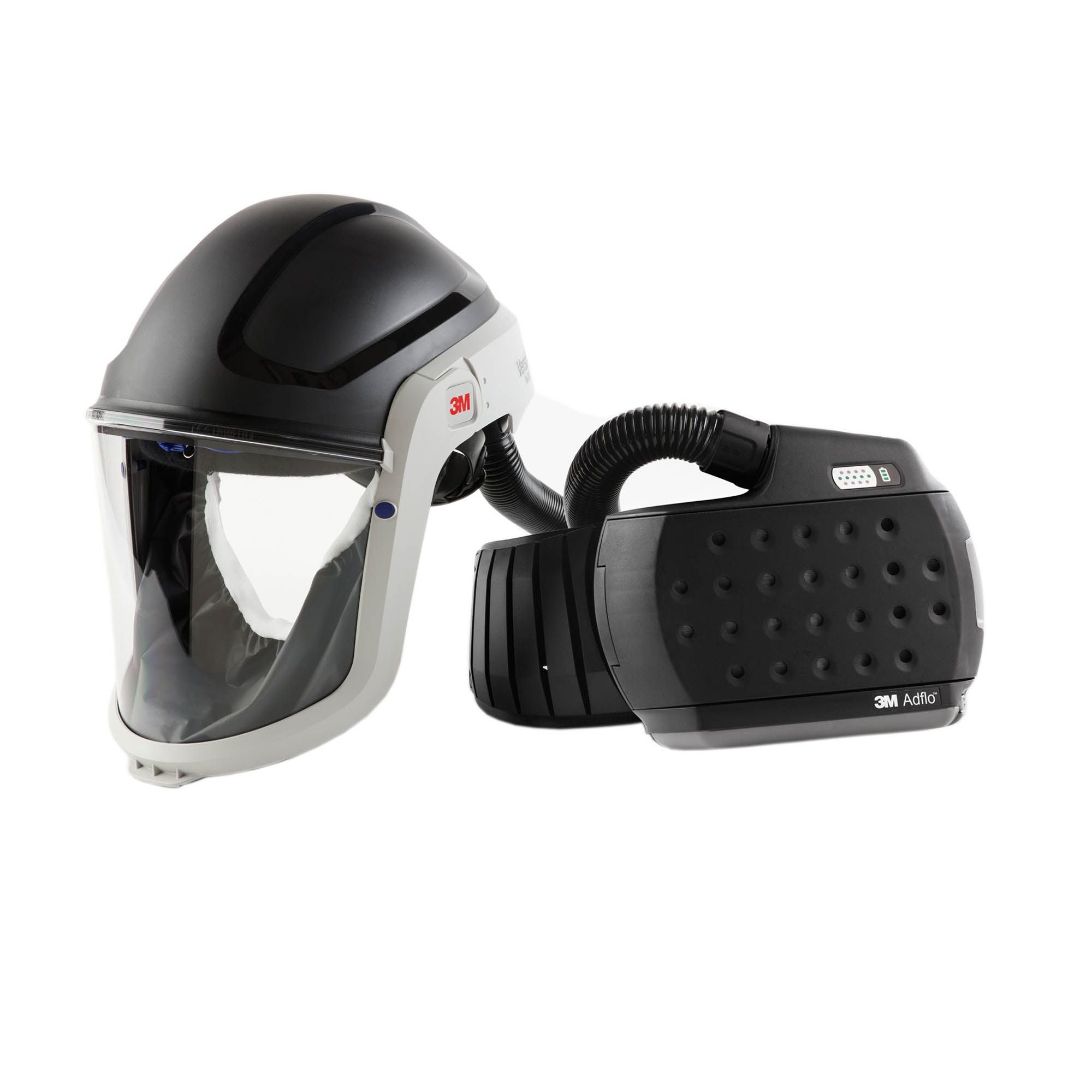 SPEEDGLAS VERSAFLO M-307 RESPIRATOR HARD HAT FACE SHIELD HEAVY DUTY LI-ION BATTERY