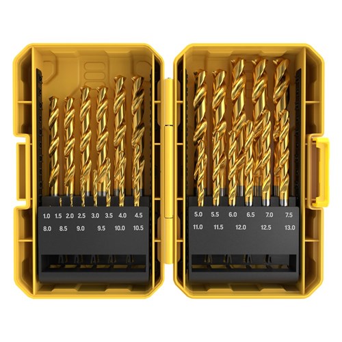 SHEFFIELD 25 PIECE / ALPHA GOLD SERIES METRIC TUFFBOX PRO DRILL SET