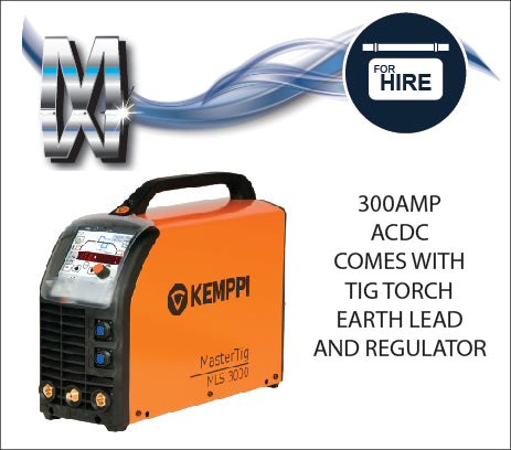 KEMPPI MASTERTIG 3000 AC/DC W/C TIG WELDER COMPLE