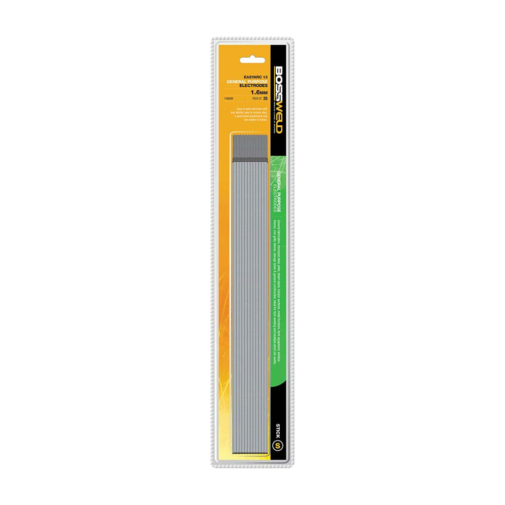 BOSSWELD ELECTRODE GENERAL PURPOSE 6013 X 1.6MM (PACK 25)