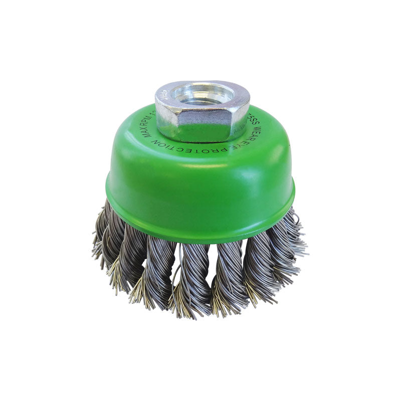 TOMCAT 75MM STAINLESS TWISTKNOT CUP BRUSH
