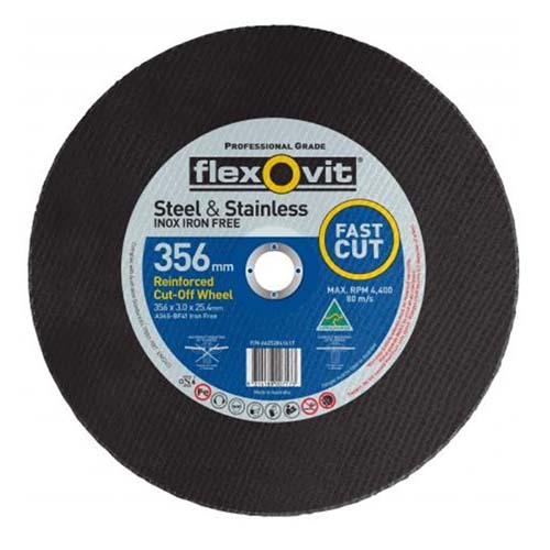FLEXOVIT 305MM X 3 X 25.4 PORTABLE CHOP SAW DISC LOW SPEED