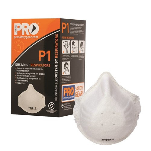 PROCHOICE RESPIRATOR P1 NO VALVE BOX=20
