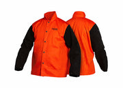 LINCOLN RED LINE WELDING JACKET HI-VIS LEATHER SLEEVE (2XL)