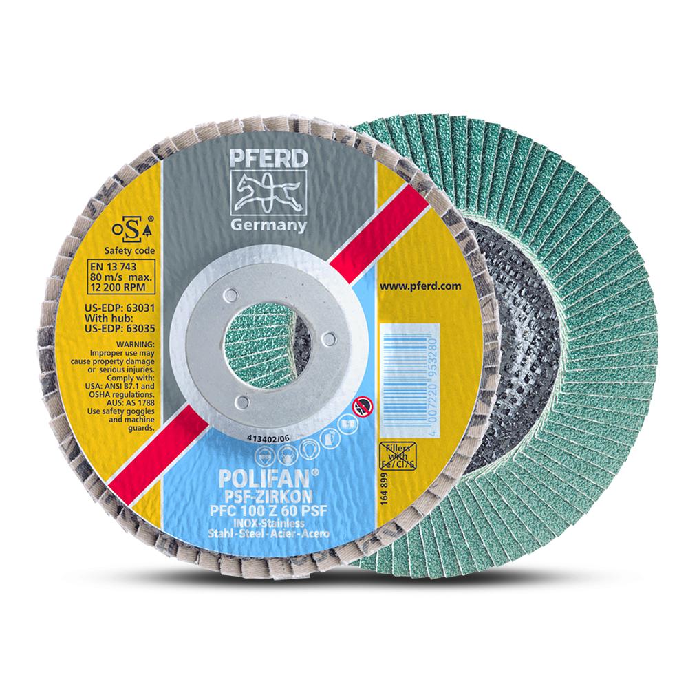 PFERD 100MM 60 GRIT FLAP DISC 67766100