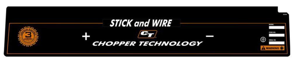 LINCOLN 500/575 VANTAGE NAME PLATE OUTPUT PANEL