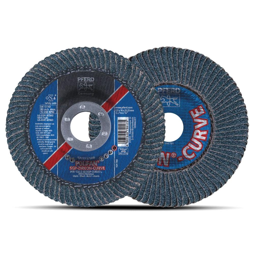 PFERD CURVED FLAP DISC 125MM Z40 CURVE L - 67689062