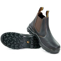 BISON RIDGE SLIP ON SAFETY BOOT - CHESTNUT SIZE 9