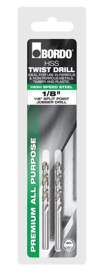 BORDO JOBBER DRILL CLAM BRIGHT 5/64 INCH 2PK