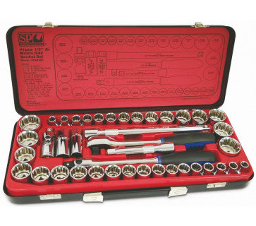 SP TOOLS SP METRIC/AF SOCKET SET (41 PIECE)