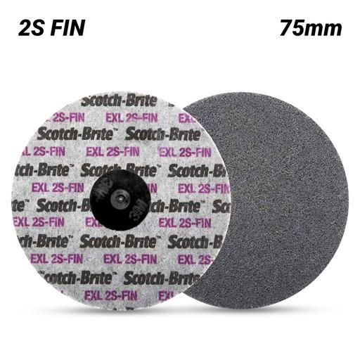 3M 75MM ROLOC DISC EXL UNITIZED GREY/PURPLEWHEELS FINE