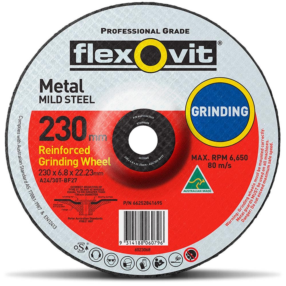 FLEXOVIT 230 X 6.8MM GRINDING DISC 6023068 / 66252841695